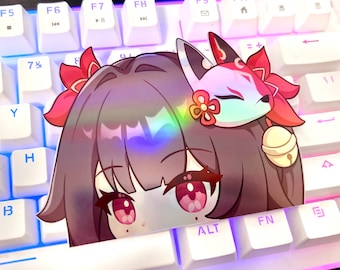 Sparkle Peeker Holographic Sticker | Honkai Star Rail Sticker | sparkle stickers peekers computer decals