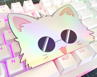 Gojo Cat Peeker (Glasses Version) Stickers | car decals