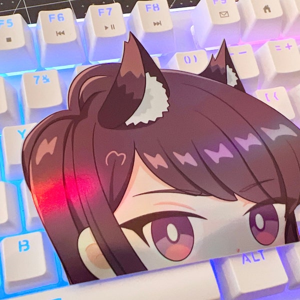 Komi Peeker Holographic Sticker | car decals computer decals