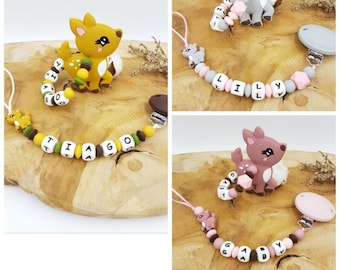 Personalized pacifier clip Biche