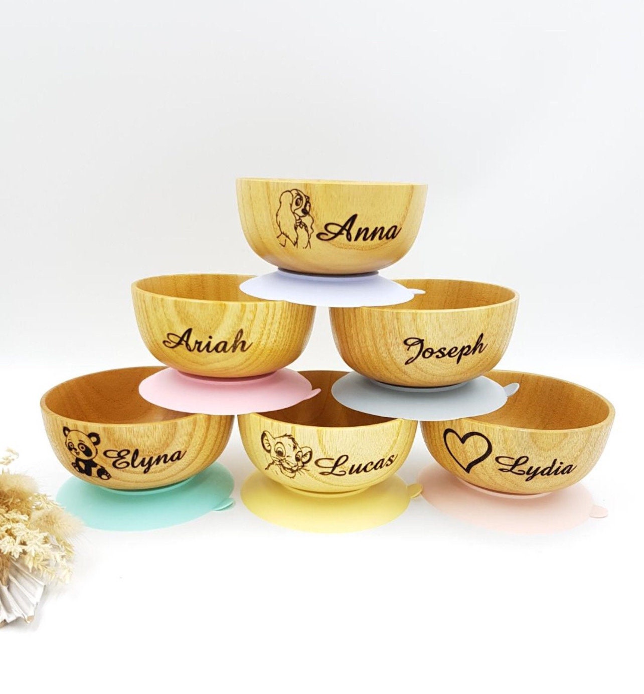 Personalized baby bowl and cutlery