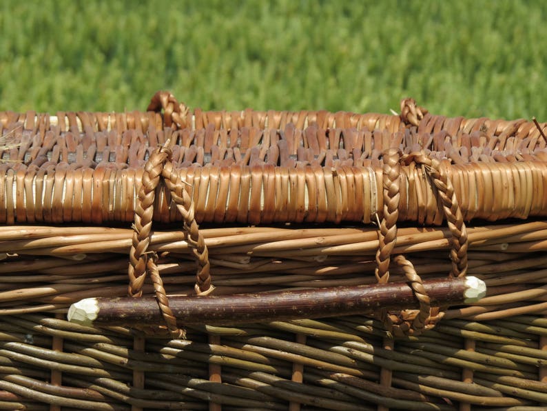 Coffin Casket Wicker Basket Willow Coffin Handcrafted in the UK With