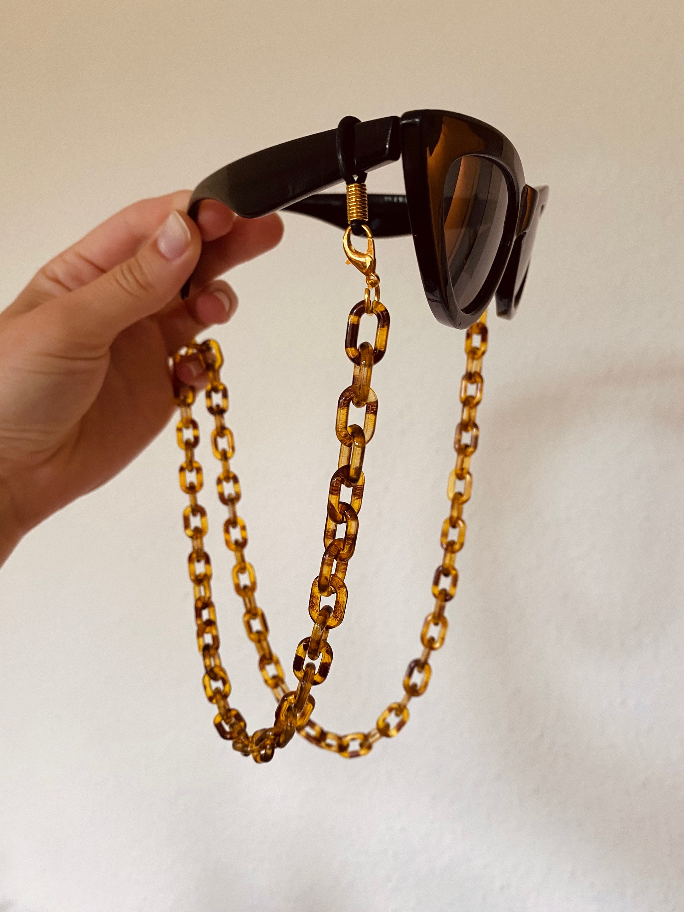 Leo glasses chain acrylic chain / mask holder / fashionable chain for sunglasses, mask or reading glasses
