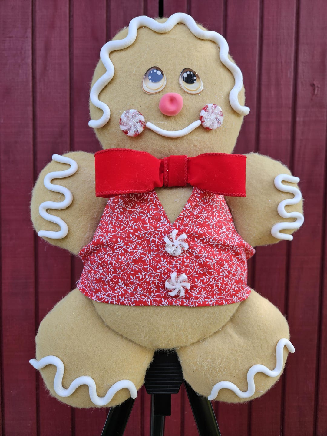 Handmade Gingerbread Boy Wreath Attachment: Holiday Door Decor - Etsy