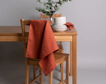 Redwood linen tea towel. Pure linen dish towel. Natural linen kitchen towel. Soft linen dishcloth. Various colors. Kitchen linens