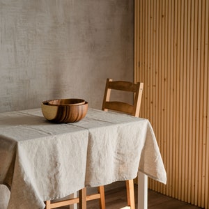 Natural linen tablecloth. Linen tablecloth in various colors. Softened table linen. Rectangular, square tablecloths. Custom size tablecloth