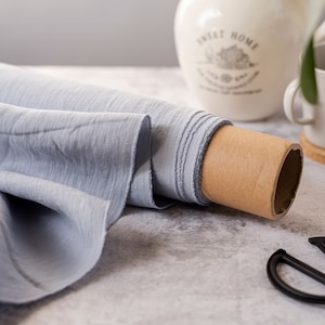 Sky blue linen fabric by meter. Softened linen fabric by yard. Natural linen fabric. 100% linen fabric. OEKO-TEX® linen. Various colors.