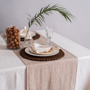 White linen napkins. Softened linen napkins set. Wedding napkins. Dinner napkins. Cocktail napkins. Handmade table linens image 8