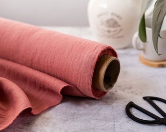 Dusty pink linen fabric by meter. Softened linen fabric by yard. Natural linen fabric. 100% linen fabric. OEKO-TEX® linen. Various colors.