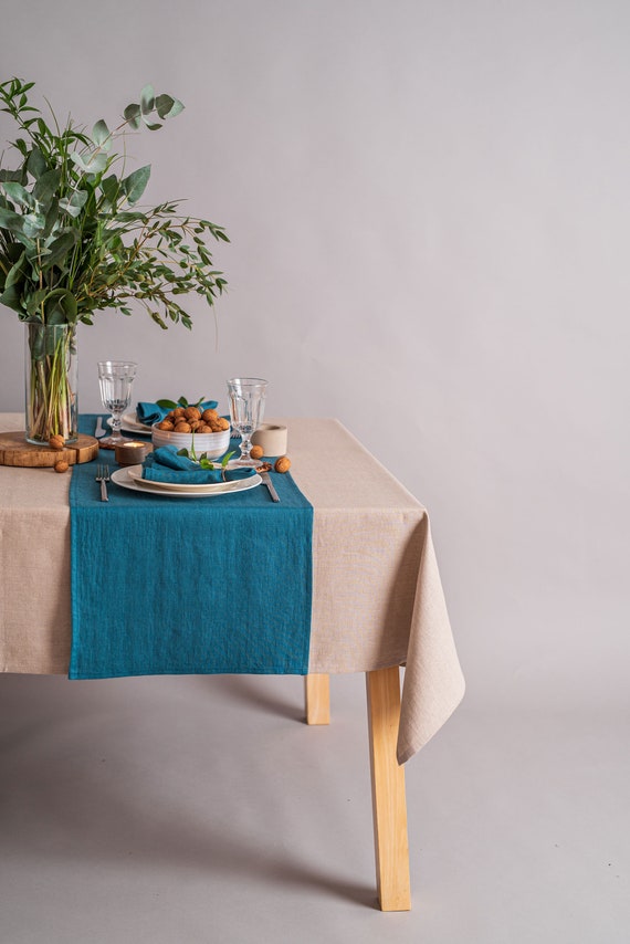 Runner da tavolo usa e getta in raso di colore solido blu navy da 1 pezzo,  runner da tavolo da cucina moderno e morbido per tavolo da pranzo