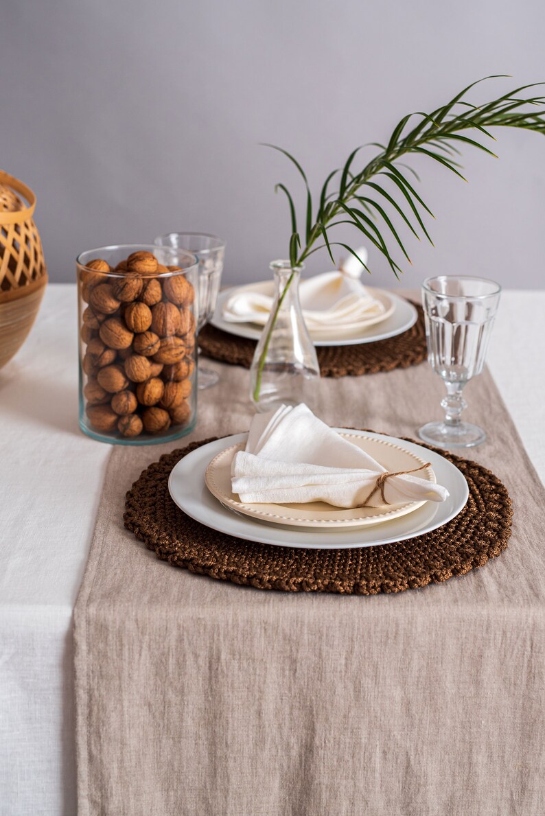 White linen napkins. Softened linen napkins set. Wedding napkins. Dinner napkins. Cocktail napkins. Handmade table linens image 5