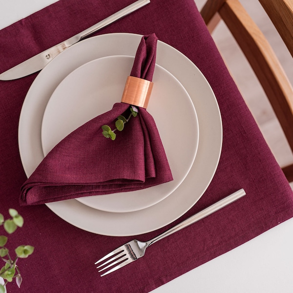 Burgundy Napkins Etsy