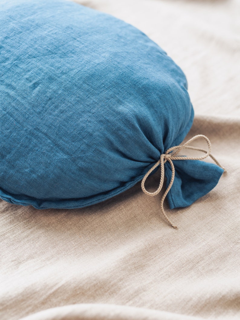 Linen balloon pillow. Balloon cushion. Various colors. Linen cushion. Baby room interior. Kids Room Décor. Nursery Pillow image 3