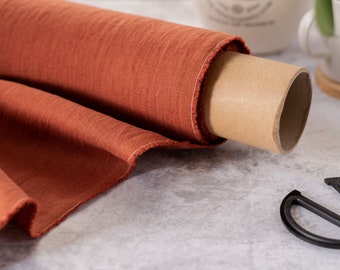 Redwood linen fabric by meter. Softened linen fabric by yard. Natural linen fabric. 100% linen fabric. OEKO-TEX® linen. Various colors.