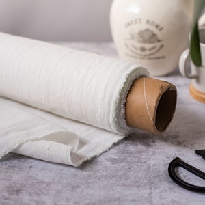 White linen fabric by meter. Softened linen fabric by yard. Natural linen fabric. 100% linen fabric. OEKO-TEX® linen. Various colors.