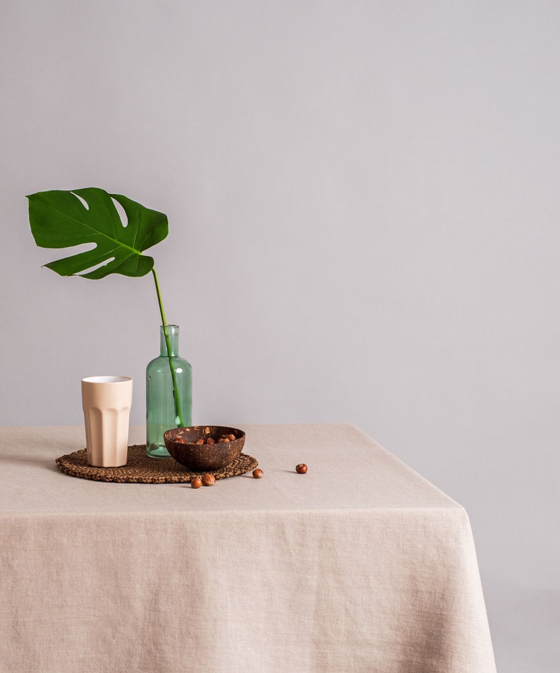 Natural Linen Tablecloth - Made in NZ