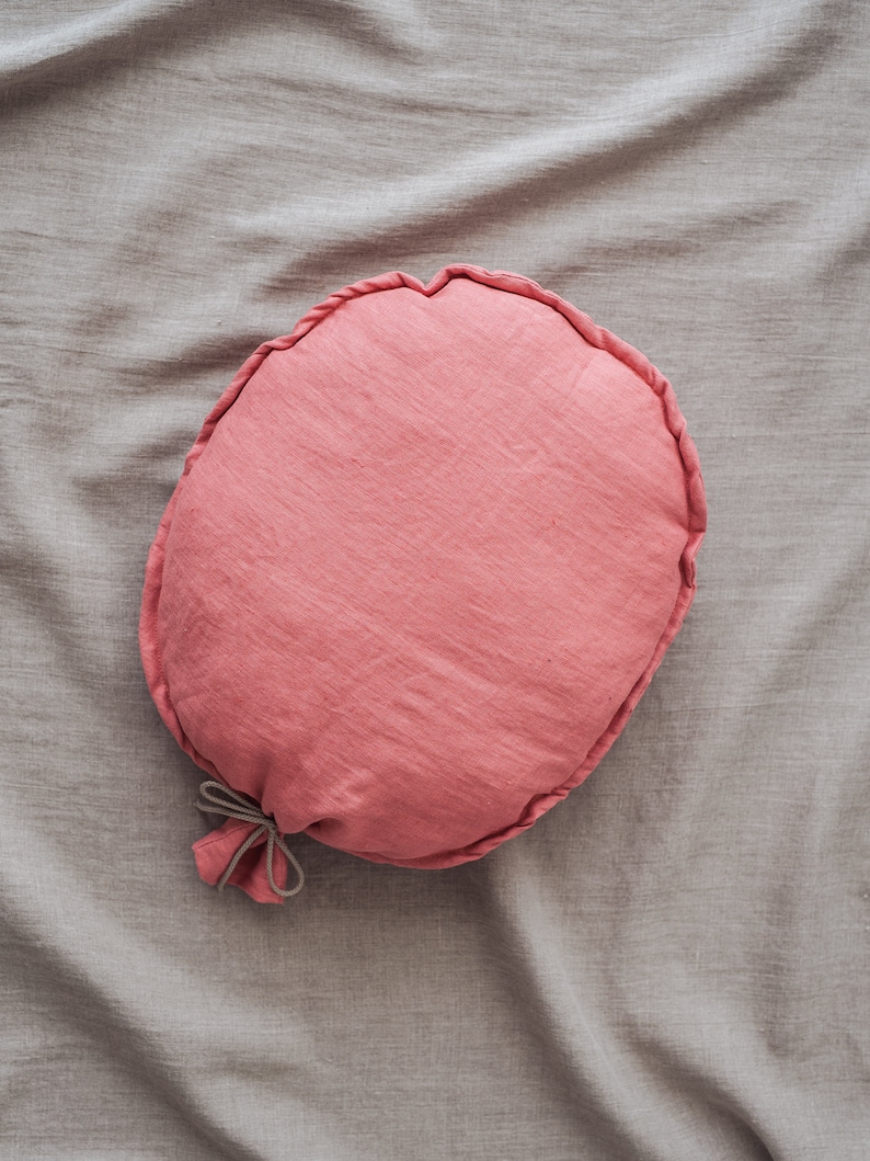 Linen balloon pillow. Balloon cushion. Various colors. Linen cushion. Baby room interior. Kids Room Décor. Nursery Pillow image 4