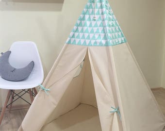 Tipi enfants jouer wigwam tente tipi pour enfants, tipi ,  tente, jeu tipi, tipi  menthe des