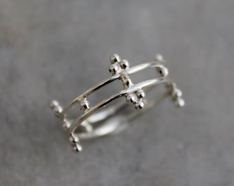 Medieval ring in 925 silver