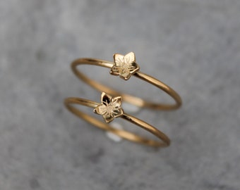 Gold plated flower rings