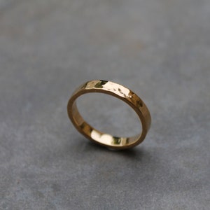Gold plated hammered ring