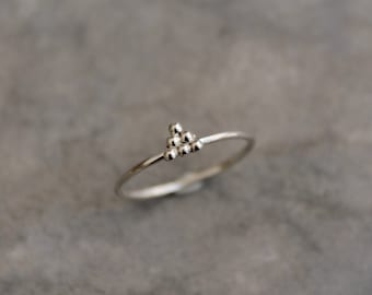 925 silver triangle ring