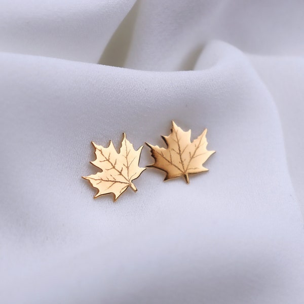 Boucles d'oreilles feuilles d'érable