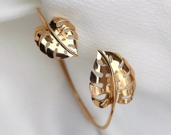 Bracelet feuilles de monstera