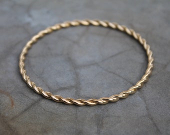 Gold-plated twisted bracelet