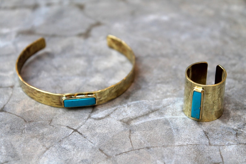 Long turquoise ring