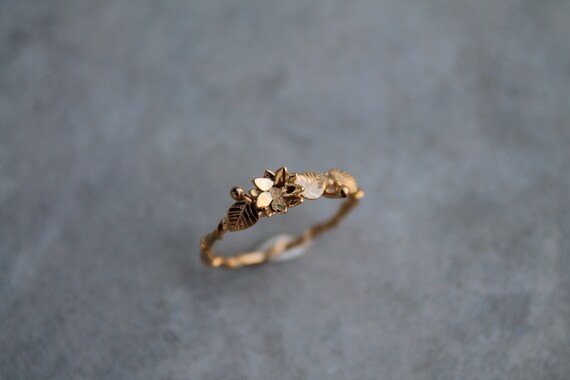 Lotus shop ring etsy
