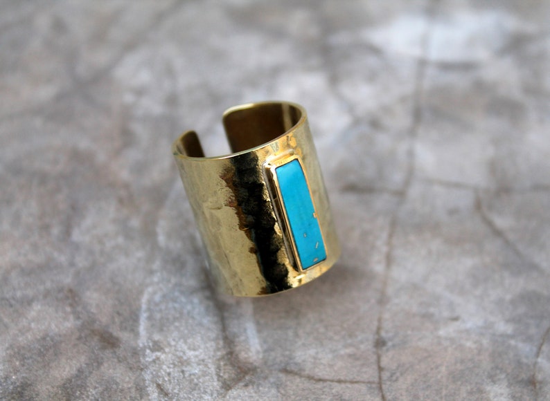 Long turquoise ring