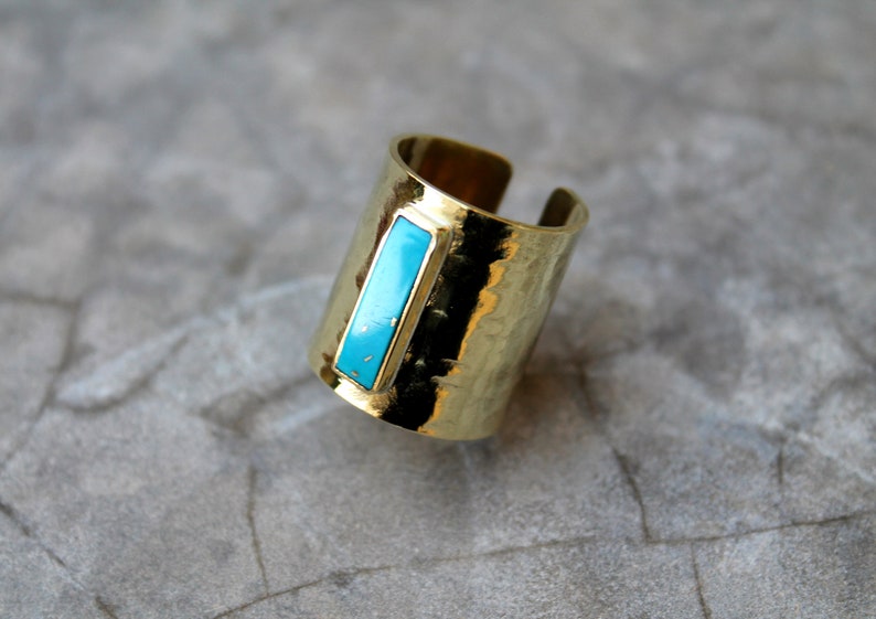 Long turquoise ring