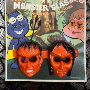 Gafas de Monstruo Vintage FUN en Expositor de Cartón Original, Fabricadas en Hong Kong