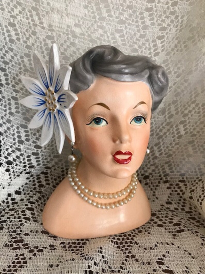 1958 Esther Williams Head Vase 7 Tall Napco Etsy