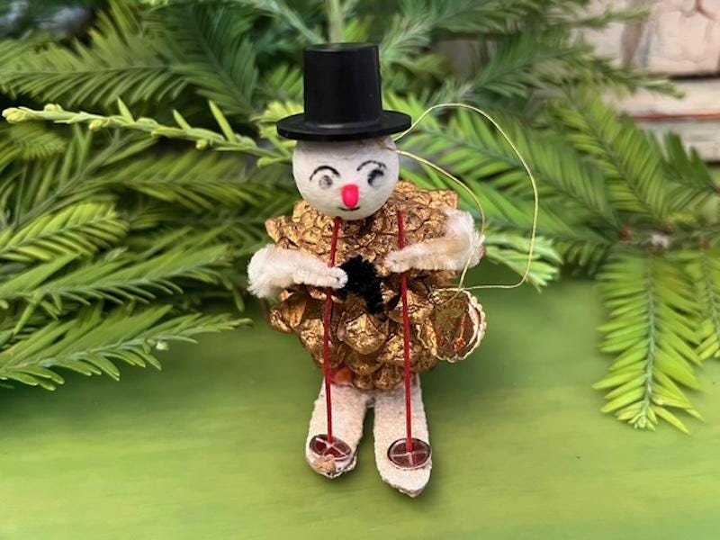 スノーマン大判1枚5% Vintage Snowman Made in Japan - Etsy
