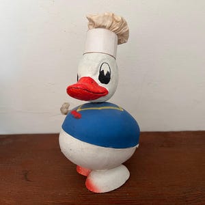 Unusual Vintage Donald Duck Nodder Paper Maché Egg Made in Western Germany U.S. Zone