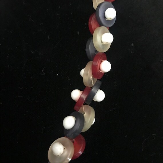 Vintage Patriotic Button Necklace  Hand-Crafted R… - image 3