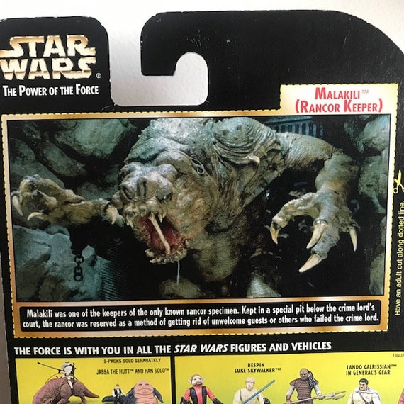 Vintage Star Wars Malakili Action Figure and Action Picture Slide