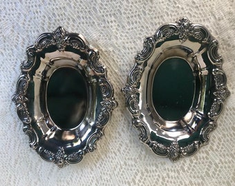 Two Sterling Silver-Plate Serving/Snack/Jewelry Trays David Orgell Sterling SilverPlate