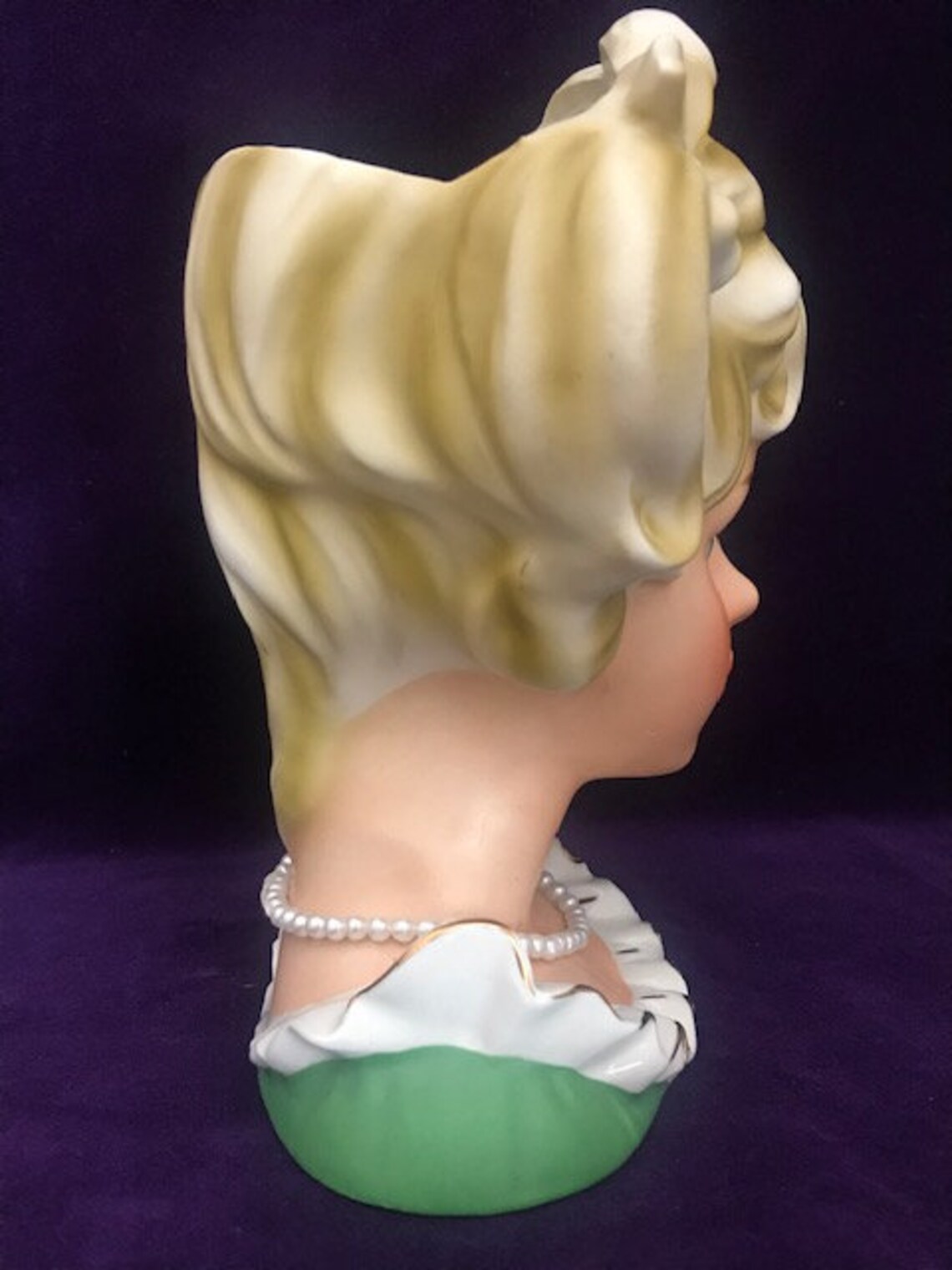 Vintage Head Vase Inarco Lady Head Vase with Hair Bows and Etsy