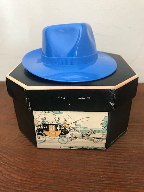 帽子 50s Vintage ADAM Deluxe hat 1/4 58cm Vintage Adam Fifth Avenue New York Fedora Hat Long Oval Vari