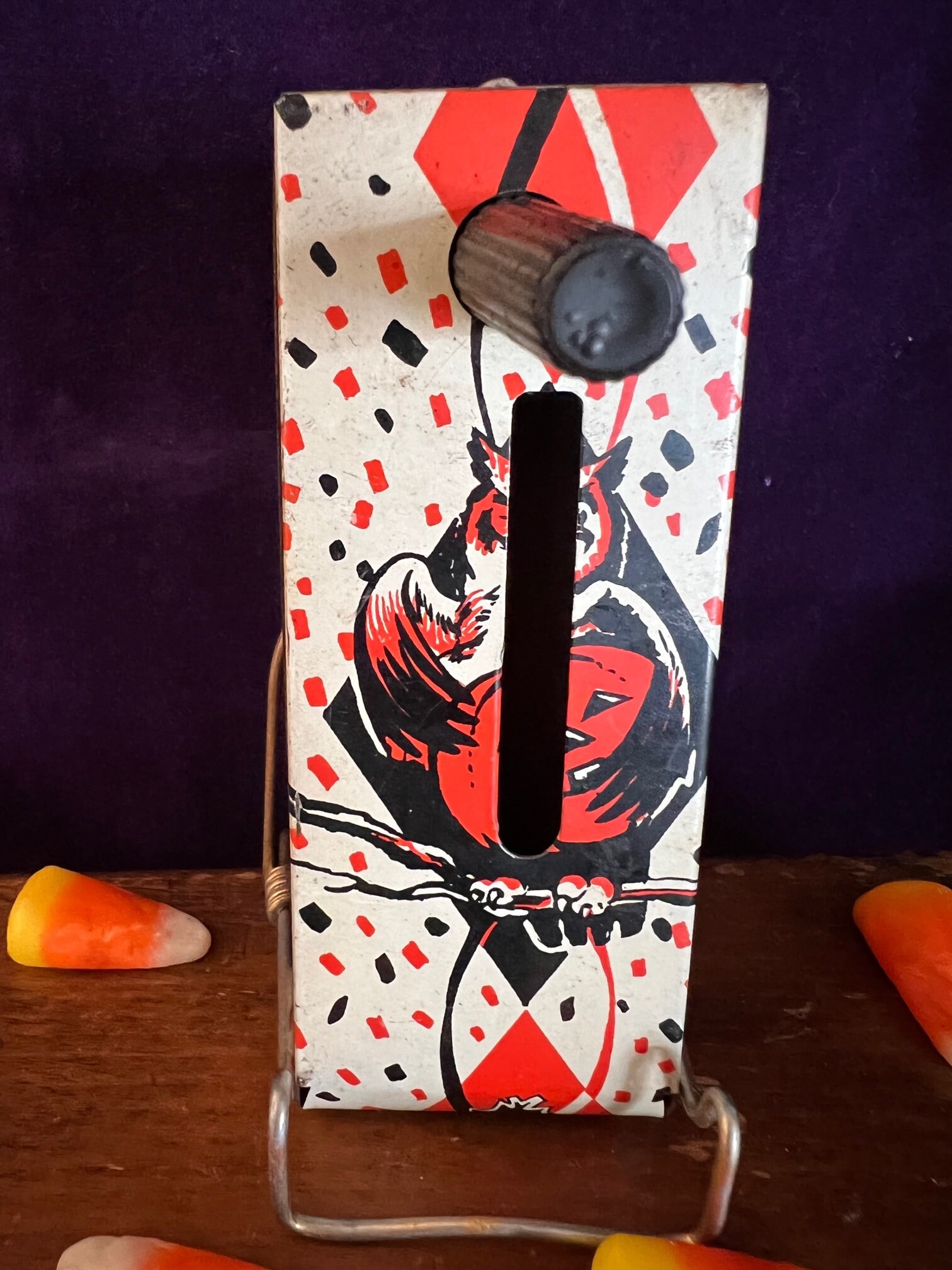 Vintage Halloween Noisemaker U.s.metal Toy Tin Litho Ratchet Etsy