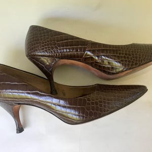 1950&#39;s Crocodile? Antonio Marsini Italian Pumps w/Original Box