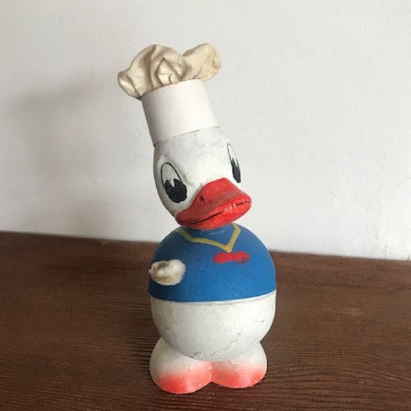 Unusual Vintage Donald Duck Nodder Paper Maché Egg Made in Western Germany U.S. Zone