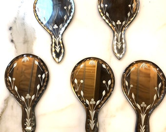 NEW Vintage style handheld mirrors set of 5