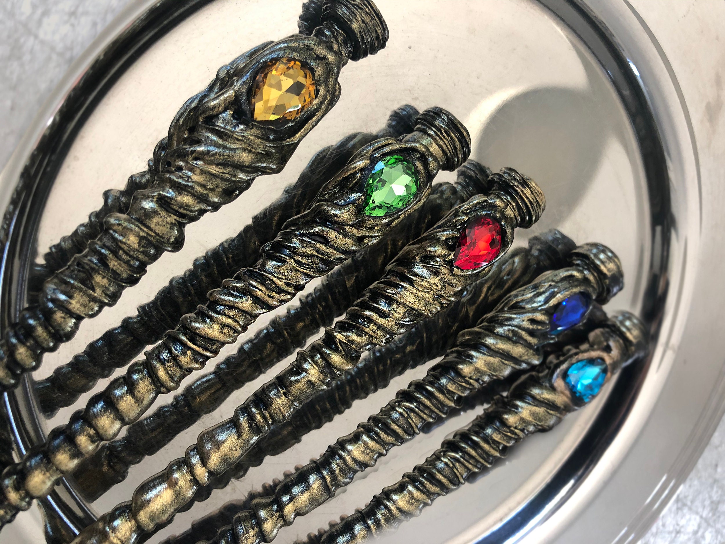 Zauberstab mit Kristall Farbe wählen Gold Zauberstab Geek | Etsy