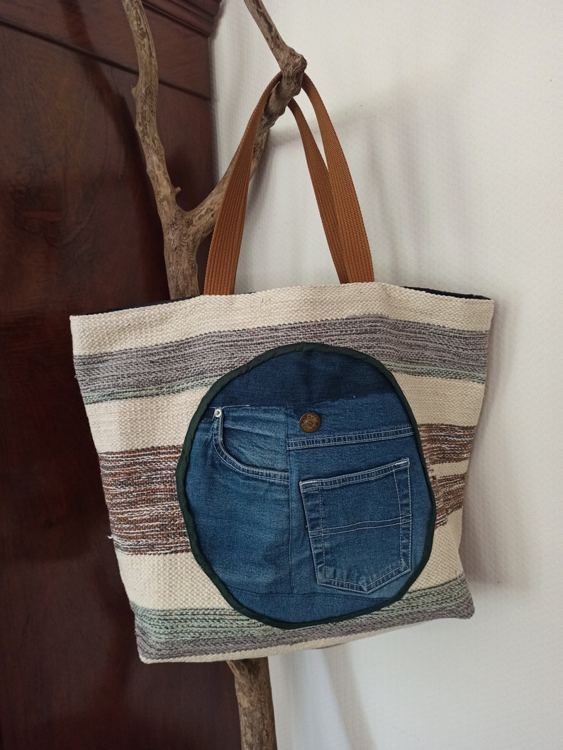 Gran bolso de mano bohemio chic imagen 1