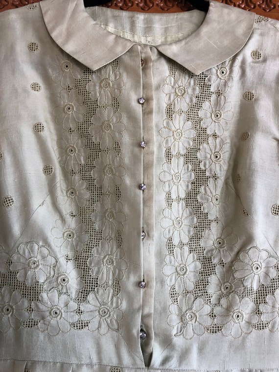 Embroidered Silk Dress