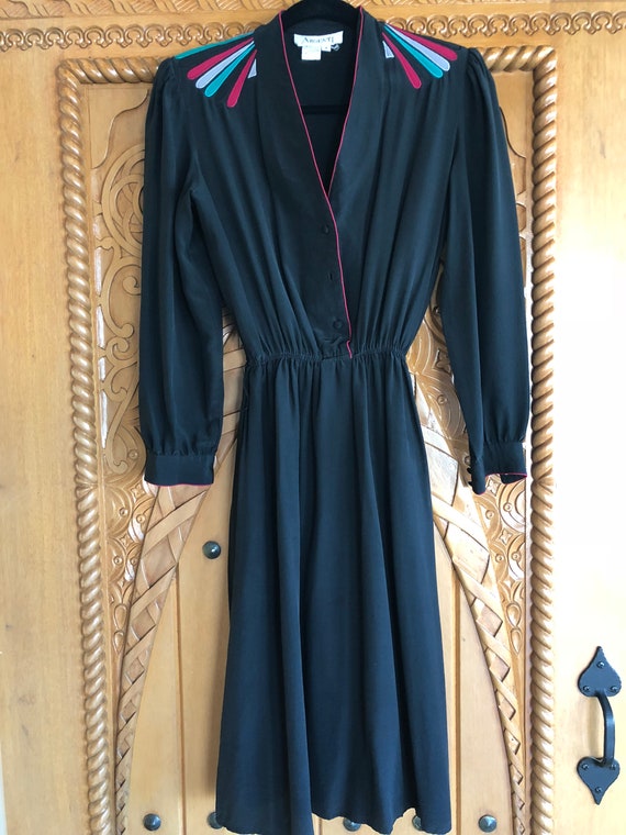 Black Dress w/Unique Shoulder Detail